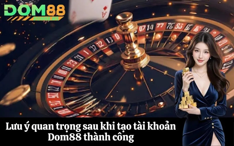Lưu ý quan trọng sau khi tạo tài khoản Dom88 thành công